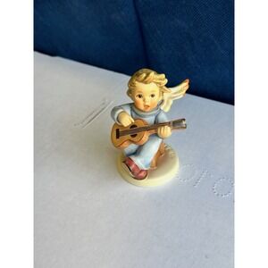 Goebel Angel Figurine Guitar The Artist III Blue Robe Seated Vintage